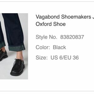 Vagabond Classic Black Leather Shoes